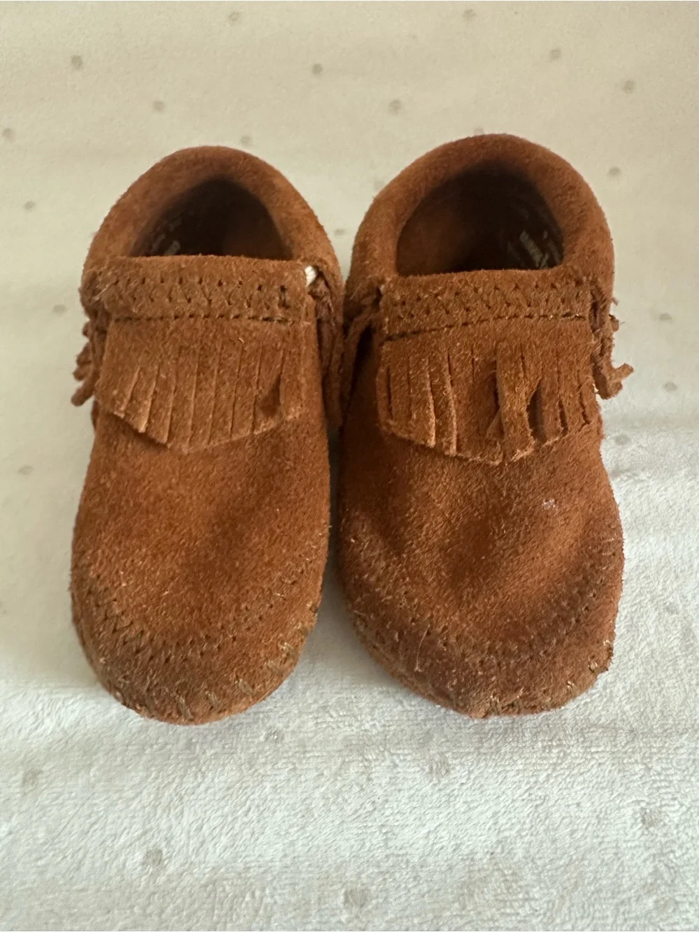 Baby Minnetonka Fringe Moccasin Shoes, Size 3